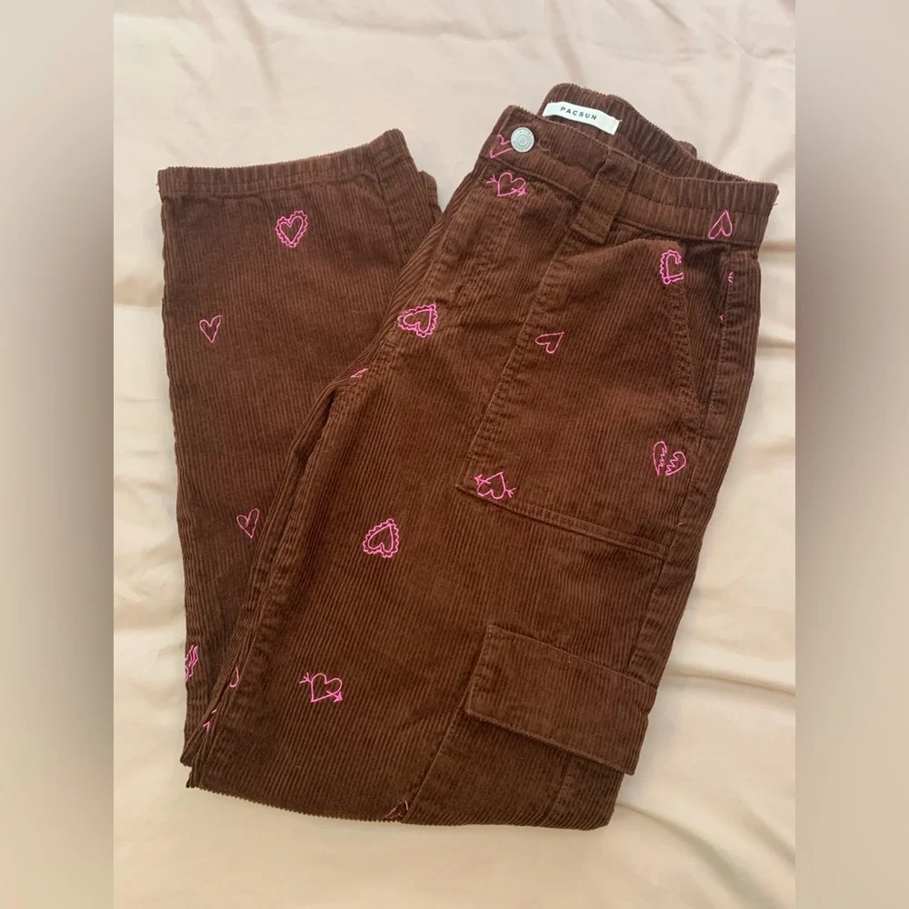 PacSun Heartbreaker Corduroy Cargo Elastic Waist Pants - Picture 6 of 11